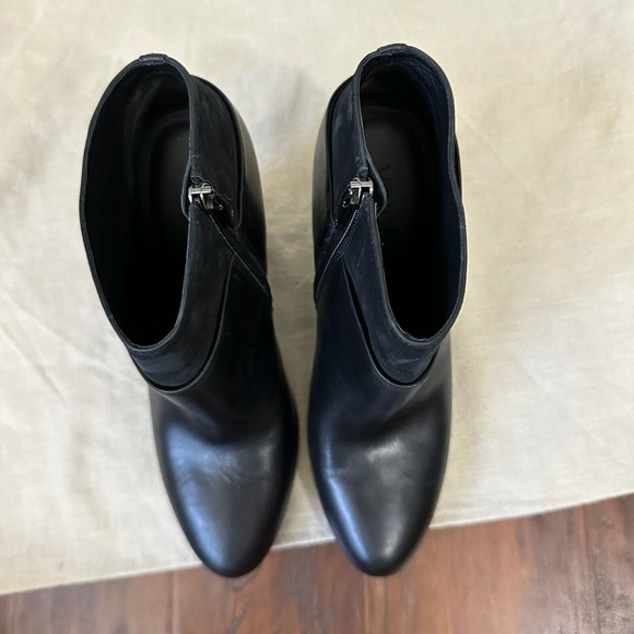 VINCE Garren Suede Leather Wedge Booties in Black - Picture 4 of 12